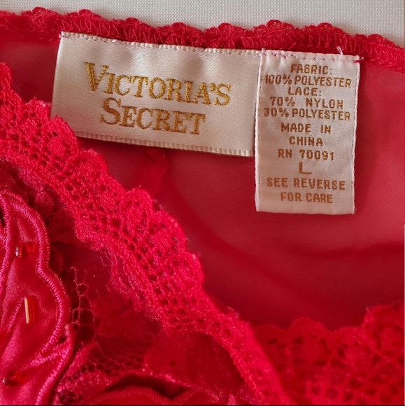 Victoria secret "Vintage" Red One Piece Lingerie -L - Picture 4 of 4